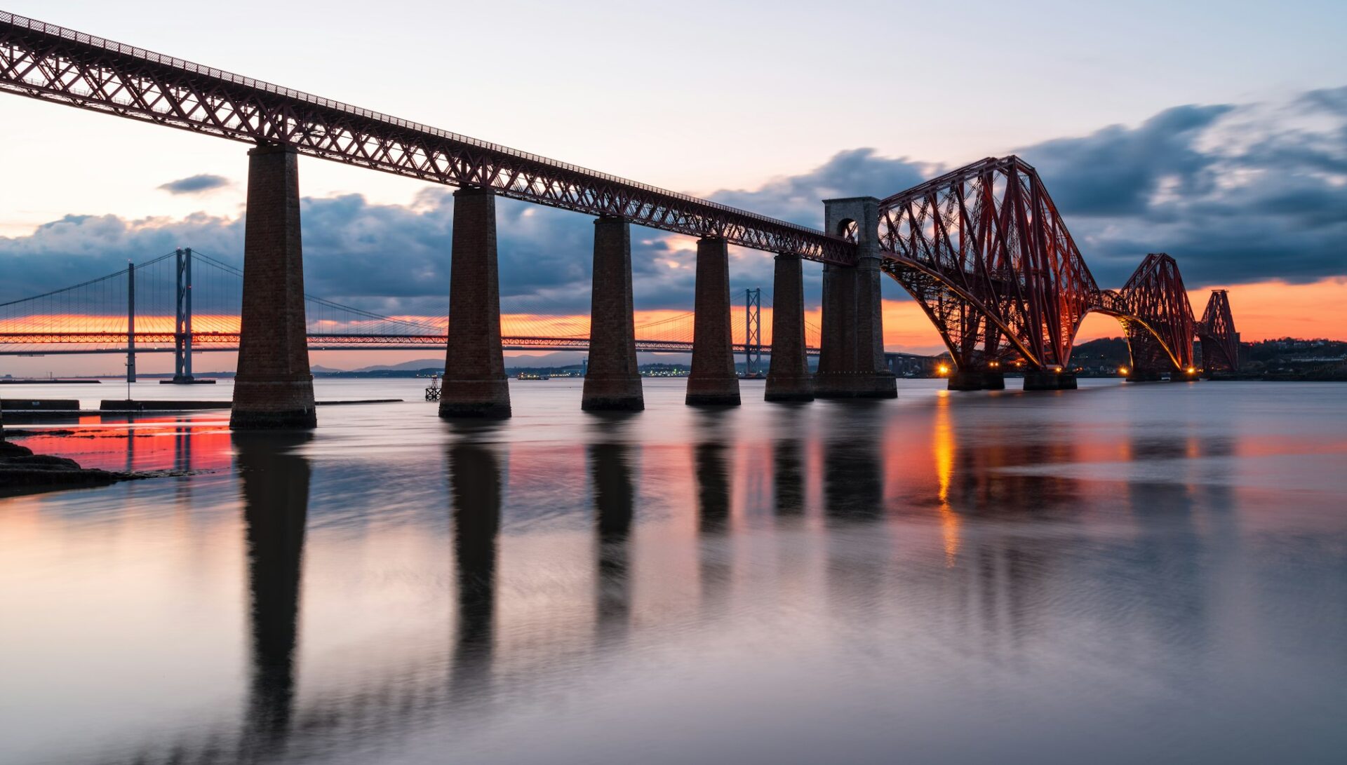 Sunset over the Forth Bridge